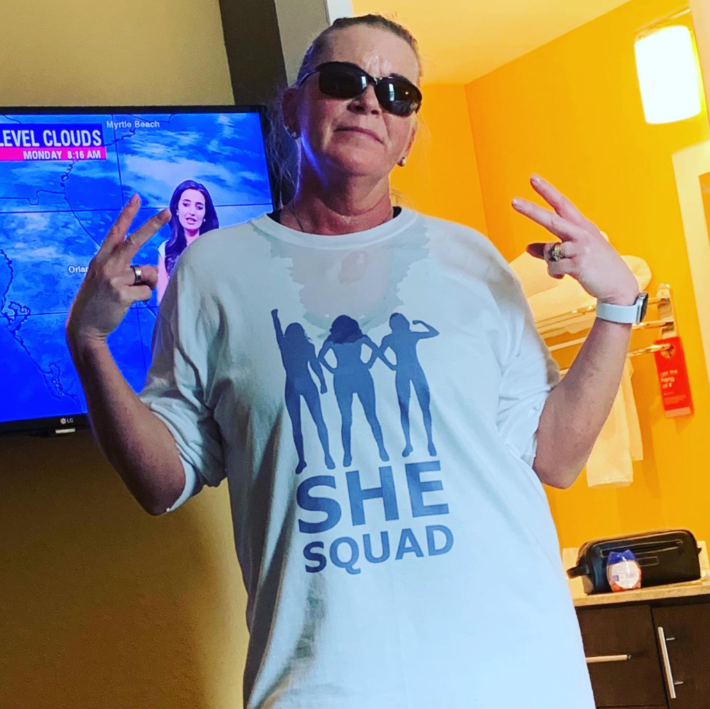 SHE SQUAD Long Sleeve White Tee – Empowerment Tee by All About She