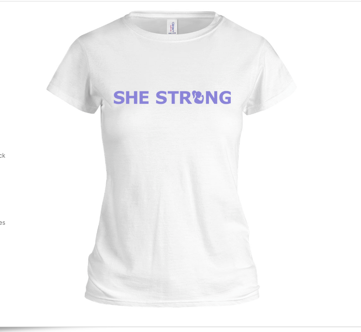 SHE STRONG Short Sleeve White Tee – All About She Inspirational Tee