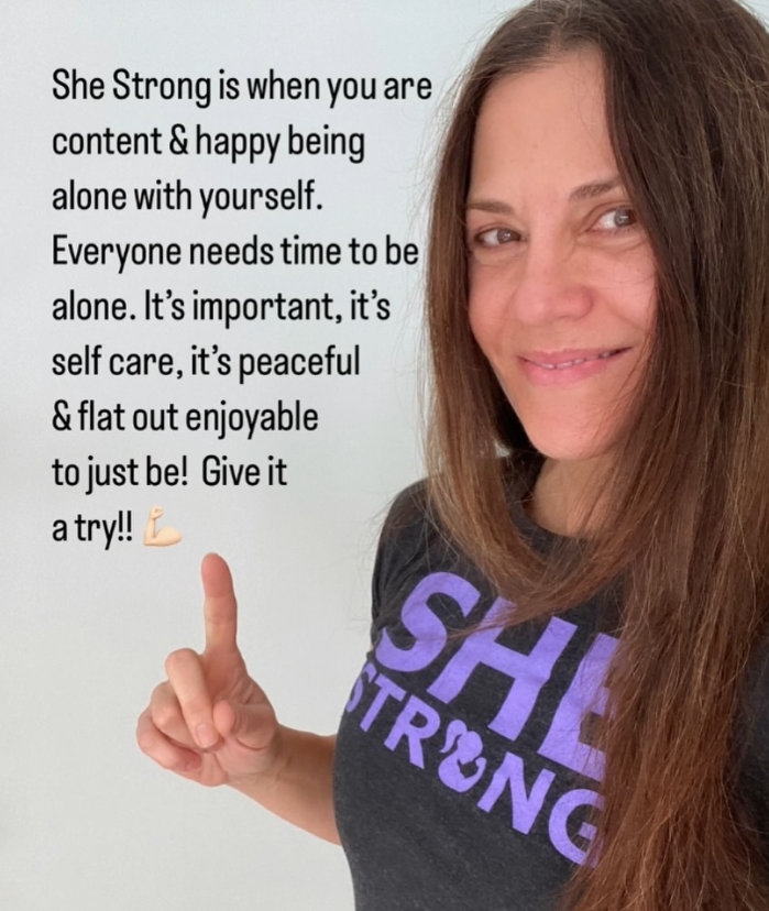 SHE STRONG 2 Stacked Black Tee – All About She Strength Apparel