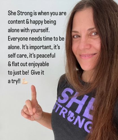 SHE STRONG 2 Stacked Black Tee – All About She Strength Apparel