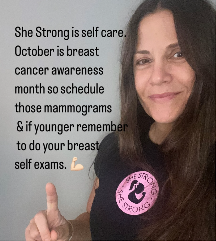 SHE STRONG Breast Cancer Tee – Support Tee by All About She