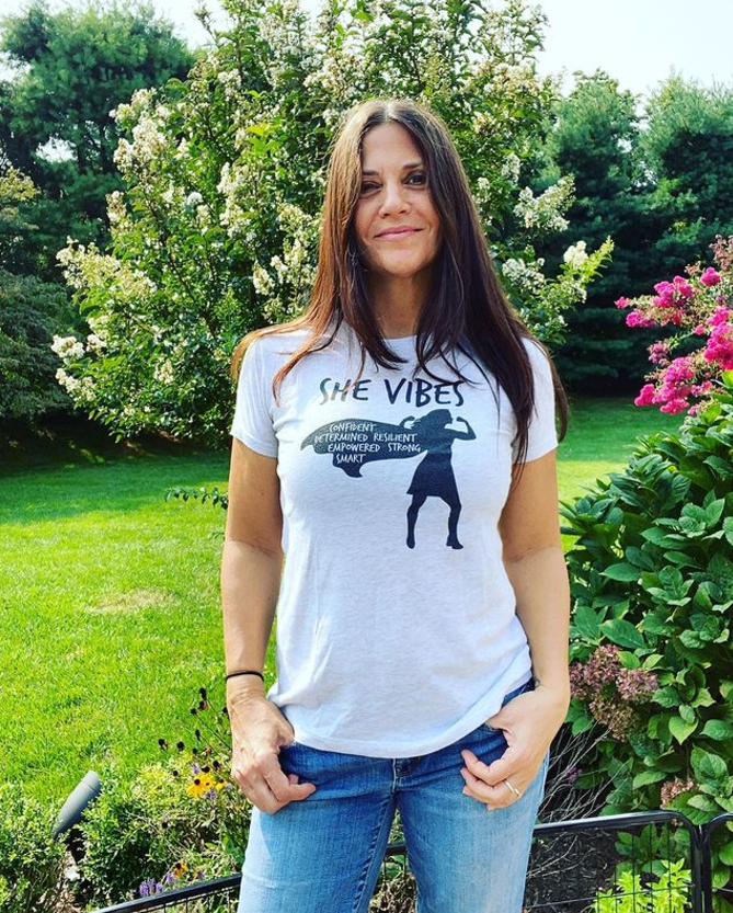 SHE VIBES Heather White Tee – Positive Tee at allaboutshe.net