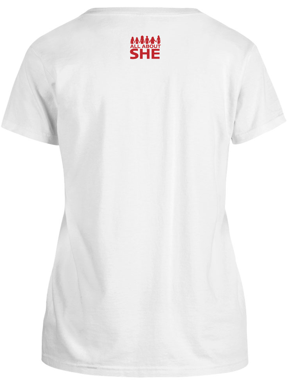 SHE LOVE Muscle Girl Stacked White Tee – Motivational Tee at allaboutshe.net