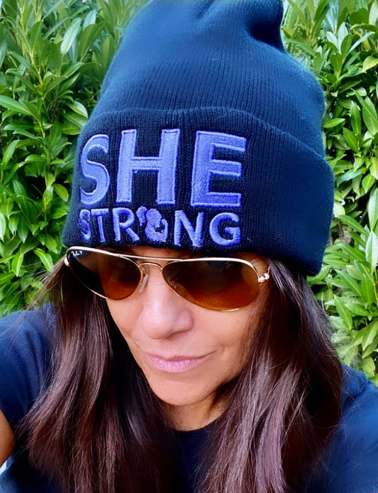 SHE STRONG Cuffed Beanie – Winter Wear by All About She