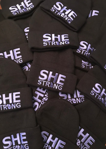 SHE STRONG Cuffed Beanie – Winter Wear by All About She