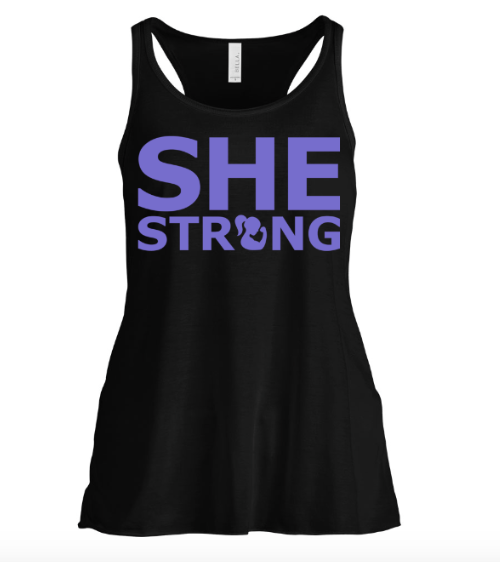 SHE STRONG Racerback Tank Black – Activewear by All About She