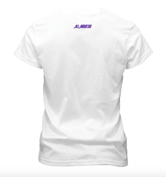 SHE POWER White Tee – Self-Love Tee by All About She